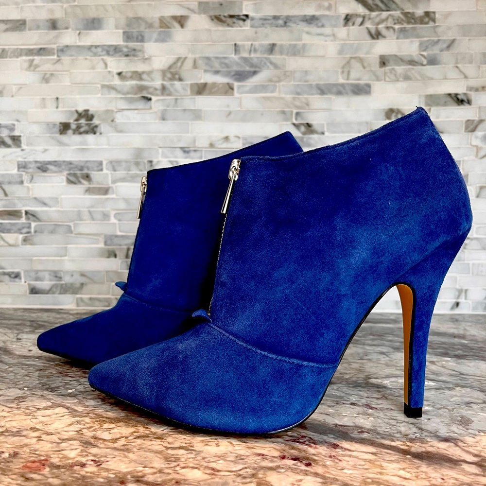 ALDO suede Kelly blue bootie